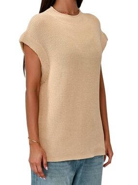 Women's Light Apricot Knit Sweater - XXL